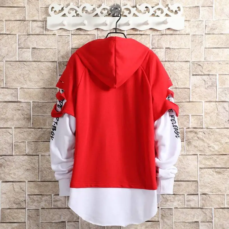 Толстовка мужская с капюшоном и надписью уличный пуловер свитшот модная уличная