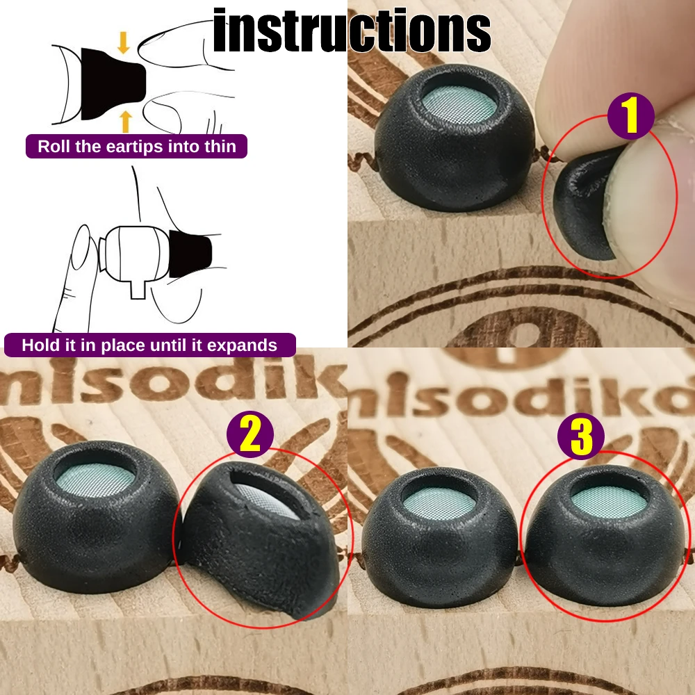 Запасные овальные наушники misodiko из пены с эффектом памяти для Samsung Galaxy Buds Pro 3 пары