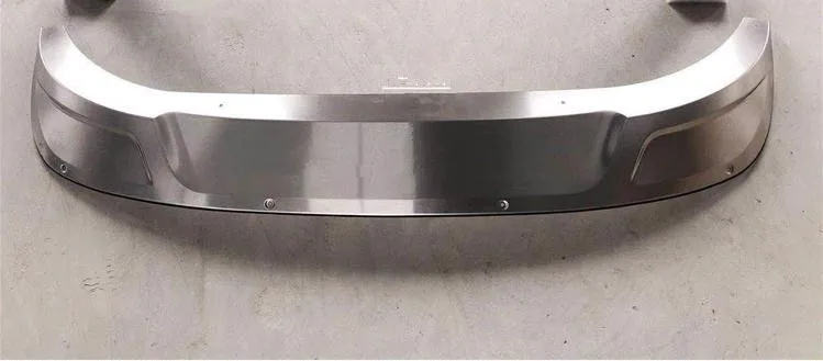 Car styling 2 pcs Stainless steel front and rear Bumper Protector Skid Plate cover For Skoda Kodiaq year