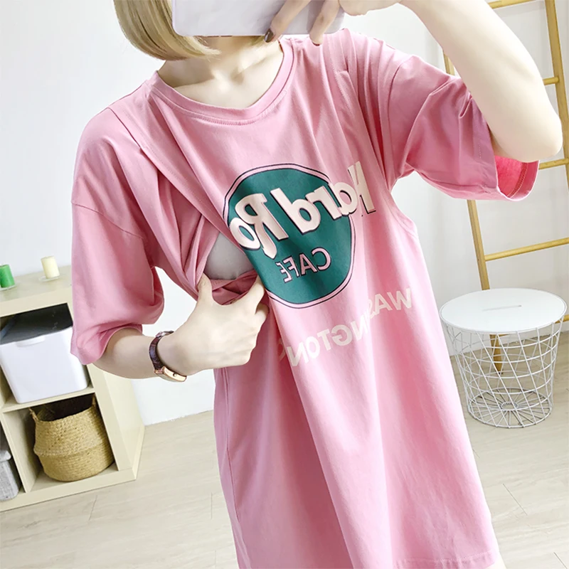 Послеродовой прогулки свободную одежду размера плюс Грудное вскармливание