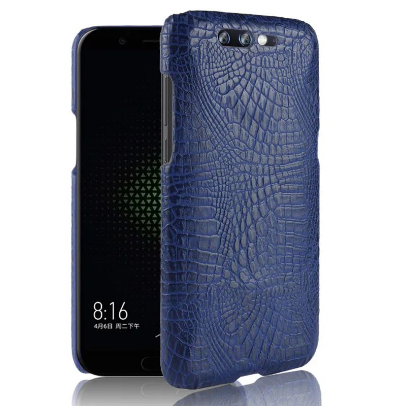 Для Xiaomi Black Shark чехол жесткий ПУ крокодиловая кожа задняя крышка для телефона