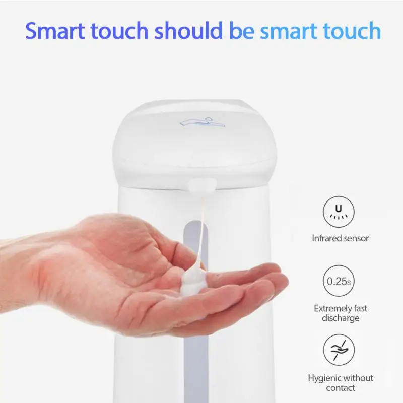 

330ml Automatic Liquid Soap Dispenser Touchless IR Sensor Hand Wanher For Bathroom Kitchen Smart Home Soap Dispenser Automatic