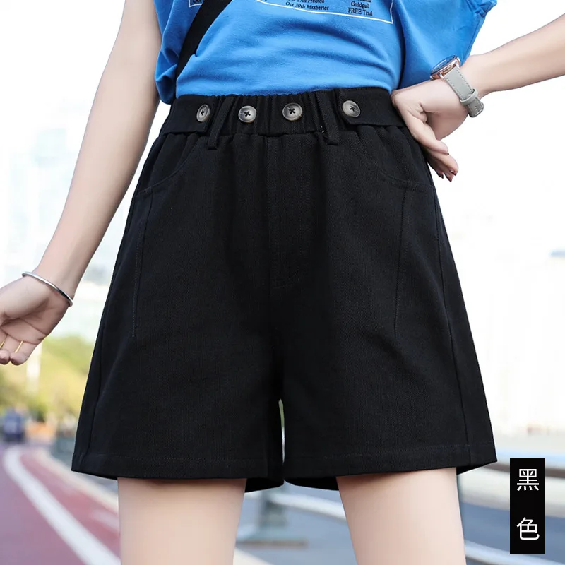 

Women's Cycling Shorts Stretch Plain Casual Sports Fitness Ladies Elastic Waist Elastic white