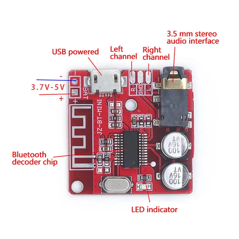 1 шт. DIY Аудио приемник модуль MP3 Bluetooth декодер плата без потерь автомобильный