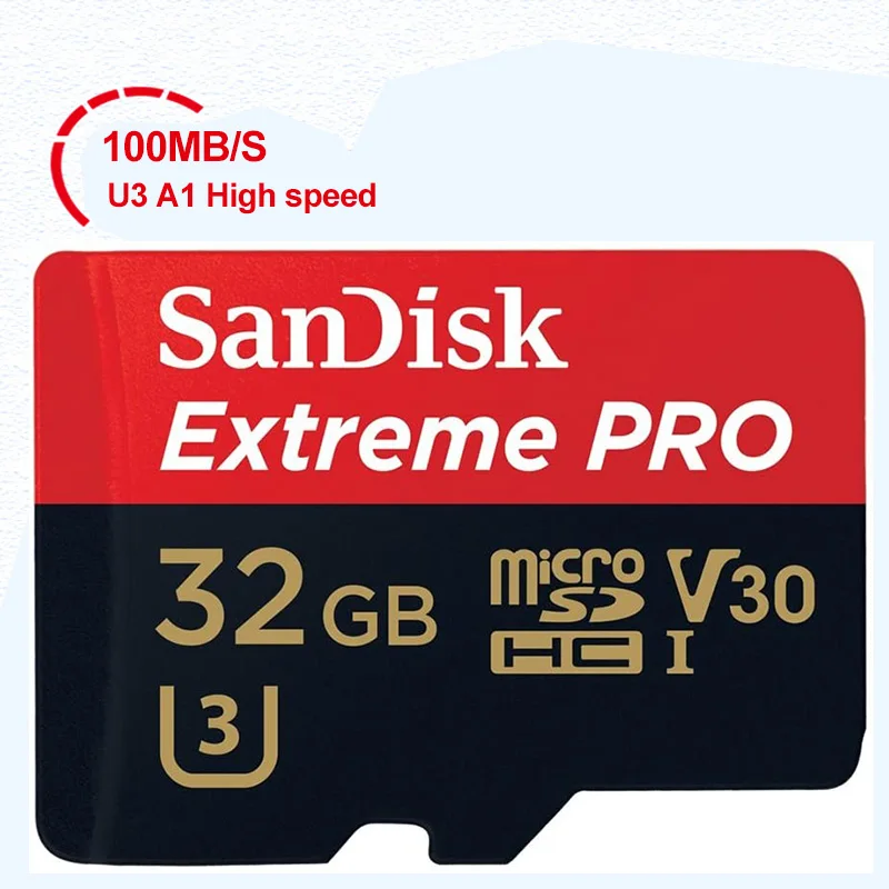 Sandisk Memory Card Extreme Pro 128 GB Microsdxc 64GB 256GB 32GB UHS I U3 V30 C 10 High Speed Micro SD Card Microsd With Adapte