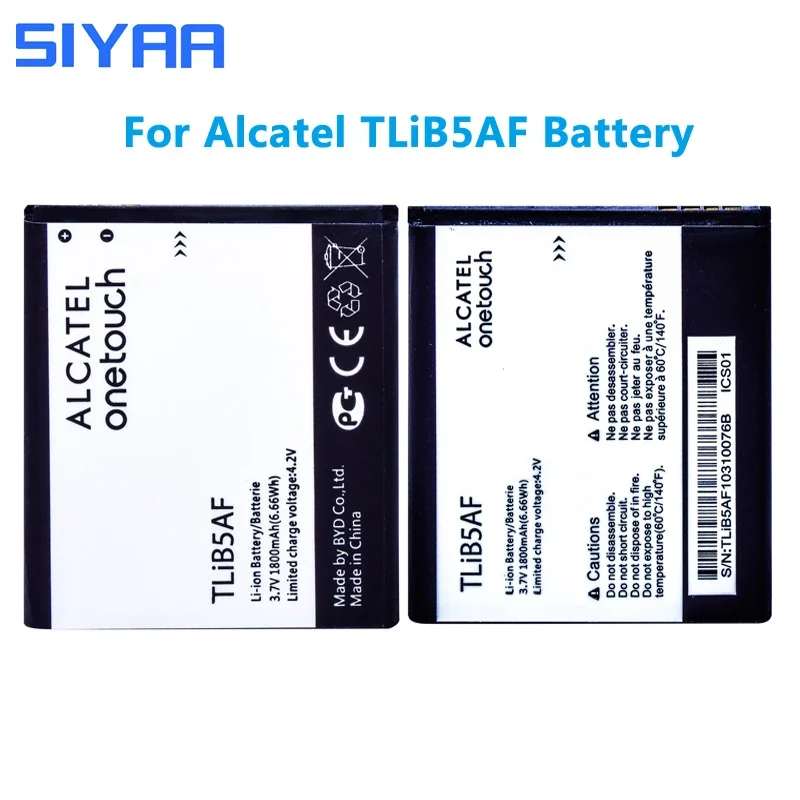 Оригинальный аккумулятор SIYAA TLiB5AF для Alcatel One Touch Pop C5 OT 5036 5036D 5037 5037D, сменные литий-ионные батареи 1800 мАч - изображение