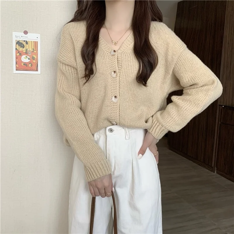 Шикарный осенний Топ свитер для ленивых женщин розовая короткая трикотажная