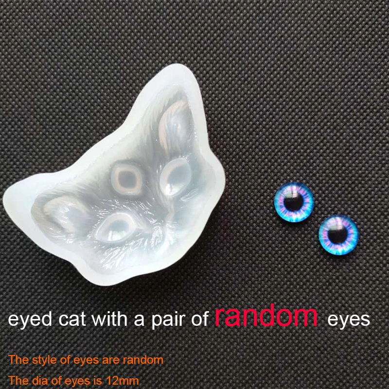 eyed cat with eyes Кошка с рогом или глазом силиконовые формы ожерелье кулон Смола форма для изготовления ювелирных изделий DIY ручной работы смолы формы для ювелирных изделий - Цвет: eyed cat with eyes