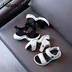 2021 летние детские пляжные сандалии, брендовая черная обувь для маленьких девочек, детские сетчатые повседневные сандалии, мягкая модная обувь для мальчиков, спортивные сандалии