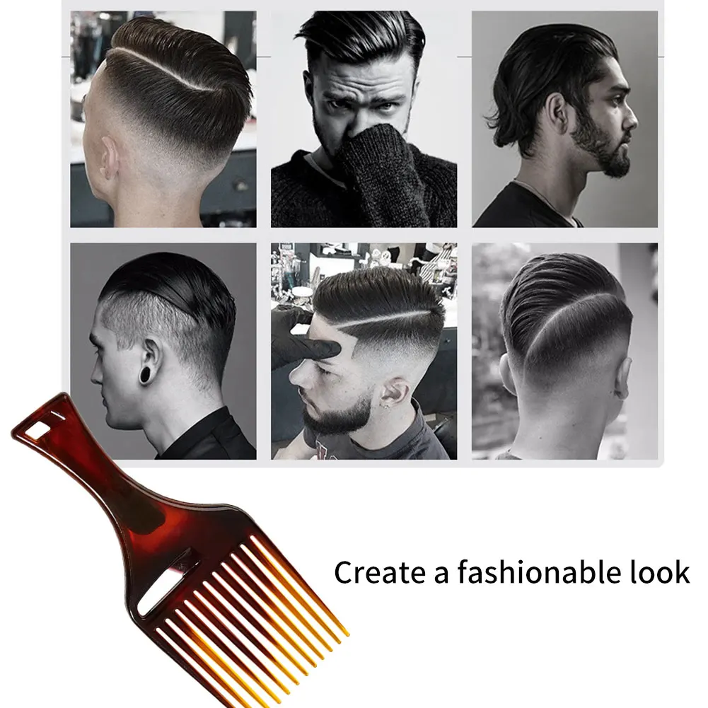 

Wide Teeth Brush Pick Comb Fork Hairbrush Insert Hair Pick Comb Plastic Gear Comb For Curly Hair Styling For Fashion Hair Style