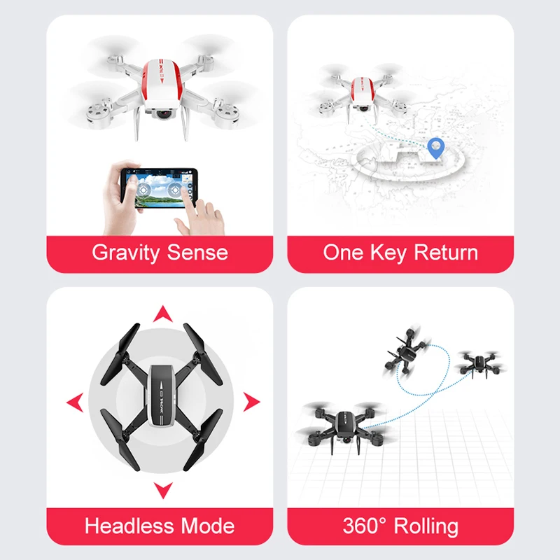 KY606D Wi Fi FPV Дрон 4K HD камера RC Квадрокоптер вертолет с Беспилотным беспилотником