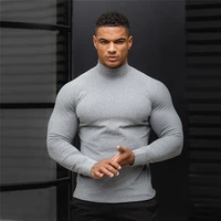 men gym fitness t shirt compress long sleeve shirts bodybuilding slim fit workout sports t shirt skinny tees tops male clothing