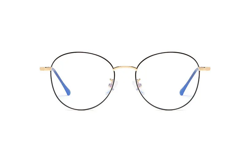 VANLOOK Computer Glasses Round Anti Blue Ray Light Blocking Fashion Metal Eyeglasses Frame Men Women Clear Lens Anti Radiation
