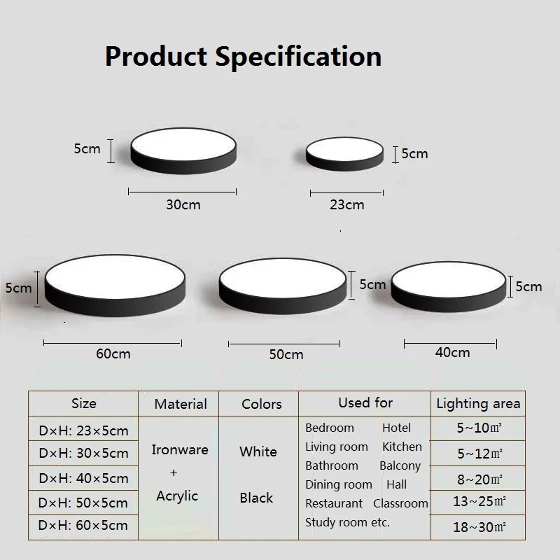 

LED Ceiling Lights Plafonnier Ultrathin Led Lamp 5cm Modern Round Lampara De Techo Remote Control Dimmable Living Room Bedroom