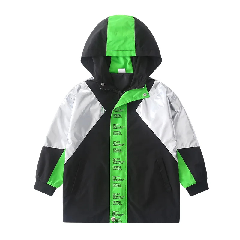 

New Zipper Spring Autumn Boy Coat Overcoat Top Kids Costume Teenage Gift Children Clothes High Quality Plus Size