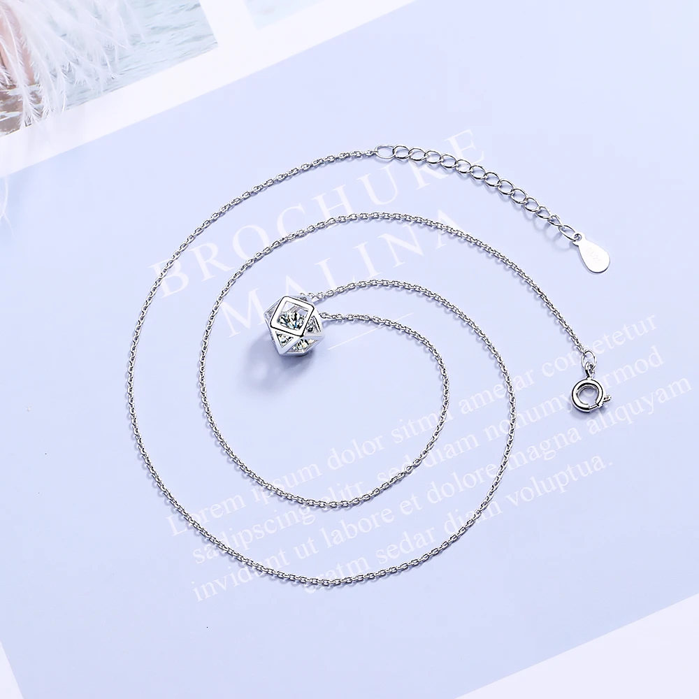 Женское ожерелье из серебра 925 пробы с кубическим цирконием | Украшения и