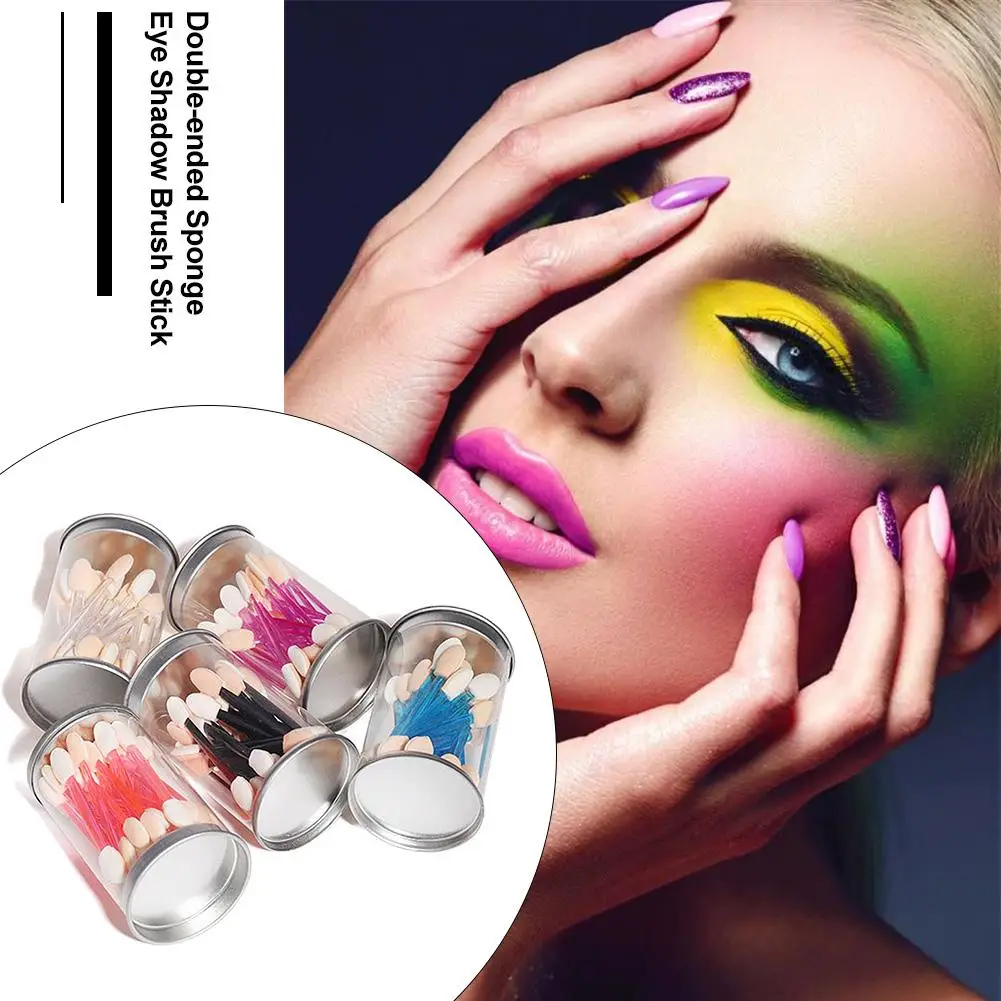 25 шт Двойная Головка губчатая щетка-спонж для век Карандаш глаз инструмент