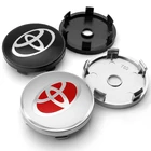 4 шт. 56 мм60 мм Автомобильный колесный Центр стикер, колпак Крышка Ступицы Замена значка логотип для Toyota Corolla E120 E150 Camry 70 украшение