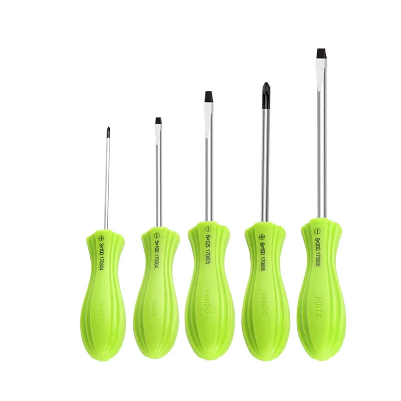 3*75-8*200mm Oil-proof Screwdrivers PP Handle Slotted Screwdriver CR-V Bolt Driver Magnetic Screw Screw-driving Tools | Инструменты