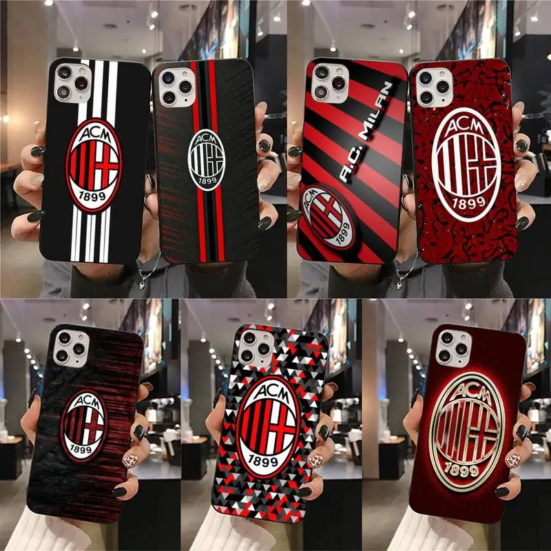 Чехол для телефона AC Milans Team iphone 12 11 Pro Max Mini XS 8 7 6 6S Plus X 5S SE 2020 XR|Бамперы| |