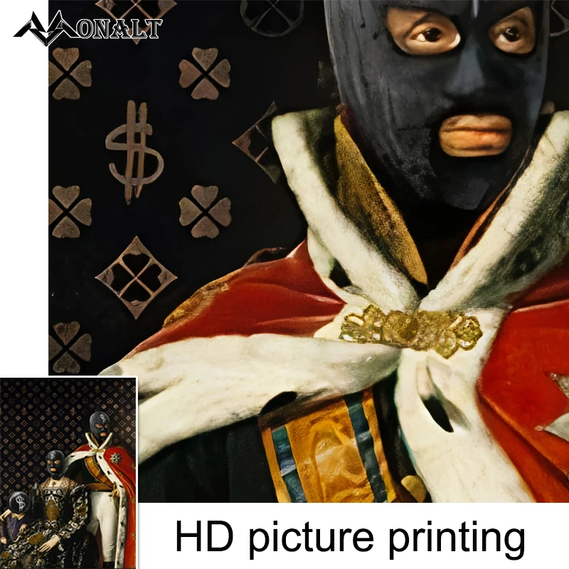 Роскошная живопись семейный дворец в маске ВИНТАЖНЫЙ ПЛАКАТ доллар человек