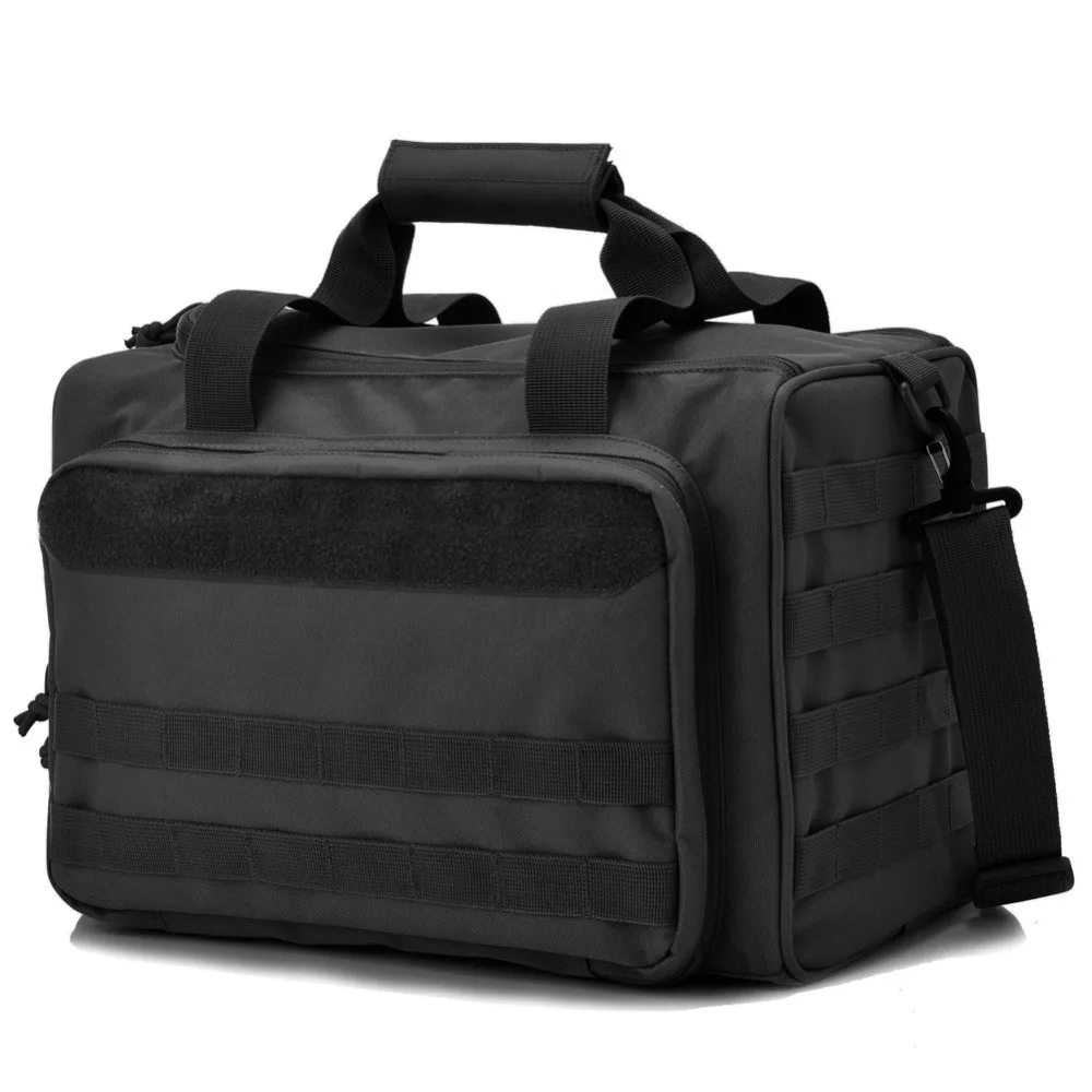 

Tactical Gun Shooting Range Bag Deluxe Pistol Range Duffle Bags Black