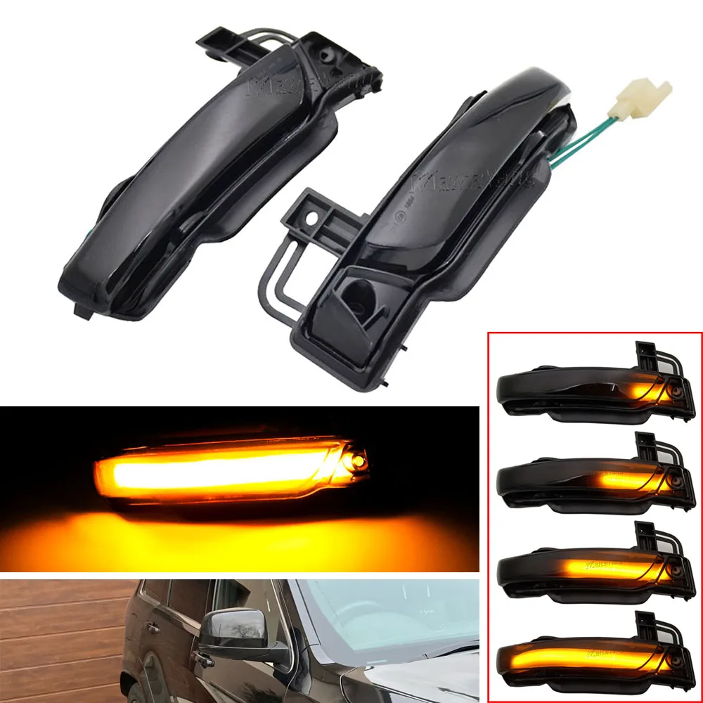 

2x LED Dynamic Turn Signal Light Indicator Rearview Mirror Blinker Repeater Lamp For JEEP GRAND CHEROKEE WK2 2010 2011 2012-2020
