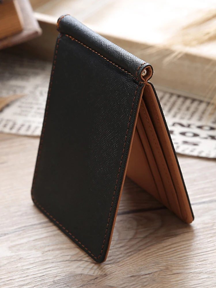 

Q 4 Colors PU Leather Money Bag Short Skin Luxury Brand Wallets for Men Purse Card Holder Fashion Purses Money Bag