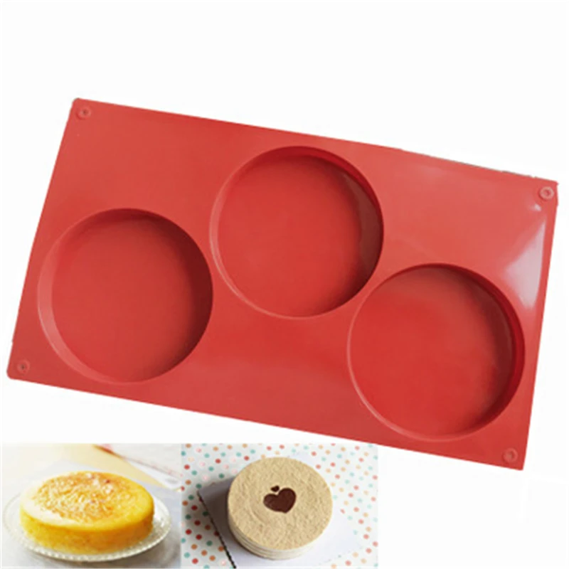 3 полостей неглубокие цилиндрические формы для торта антипригарные гамбурговые