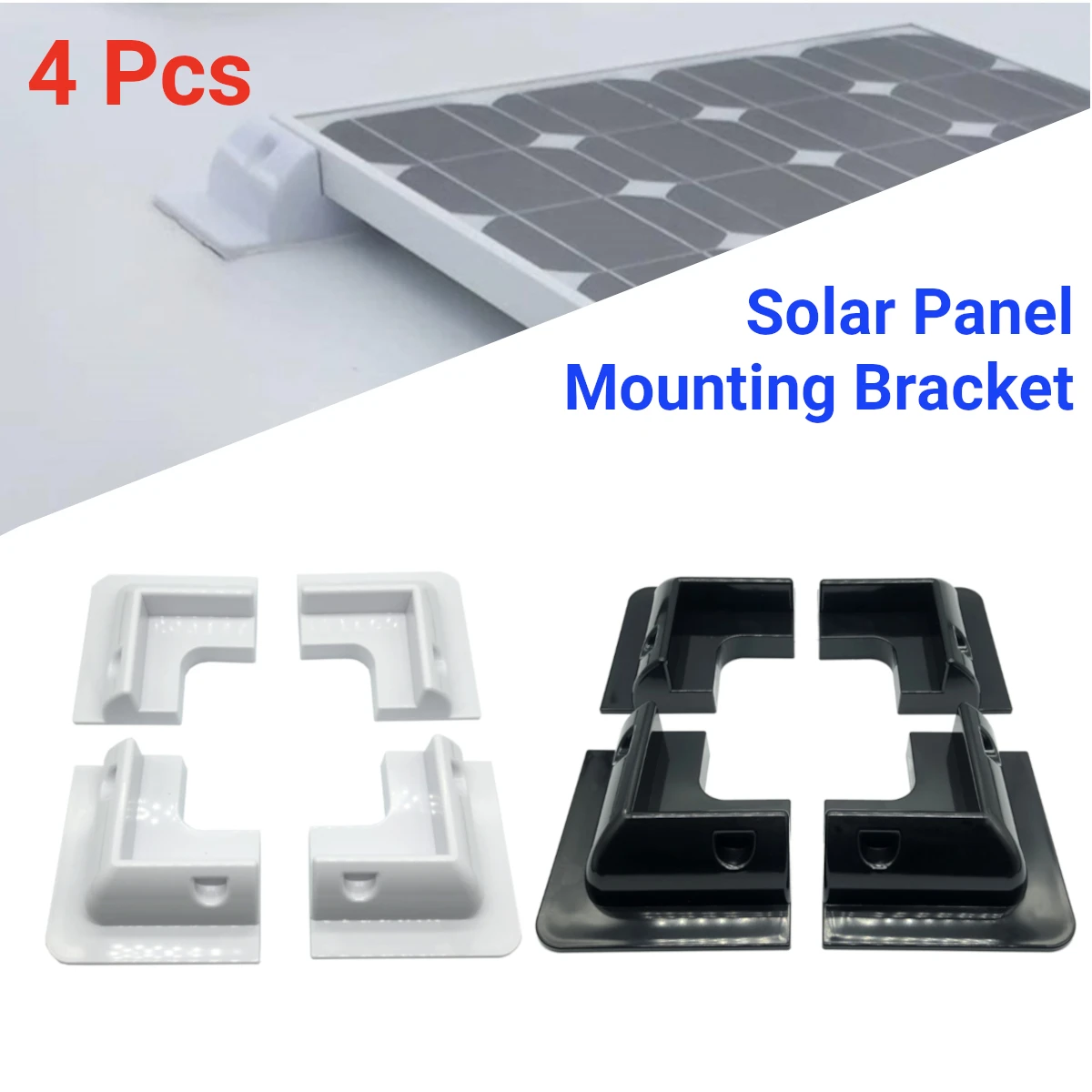 

4x RV Top Roof Solar Panel Mounting Fixing Bracket Kit ABS Supporting Holder for Caravans Camper RV Boat Yacht Motorhome