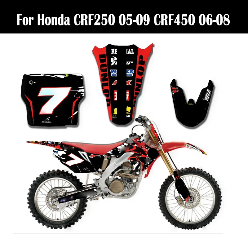Бесплатные Индивидуальные графические наклейки наборы фоновых наклеек для Honda CRF
