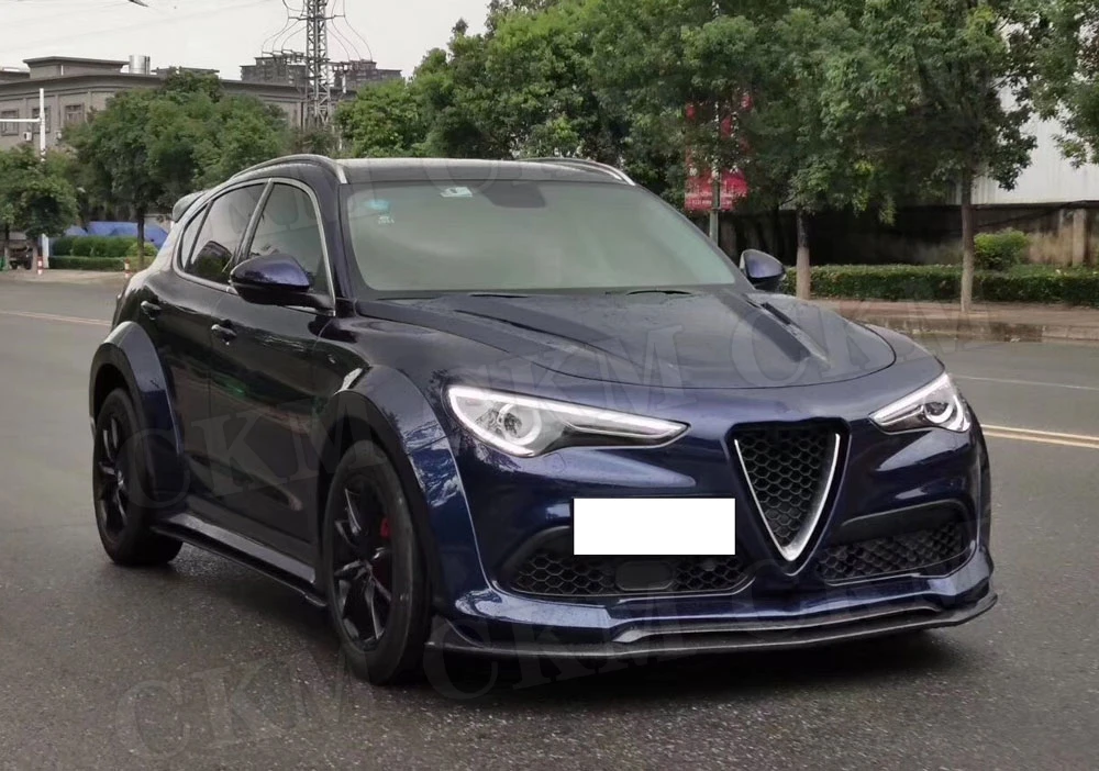 Боковые юбки из углеродного волокна/FRP для Alfa Romeo Stelvio 2017 2018 2019 бампер двери Нижняя
