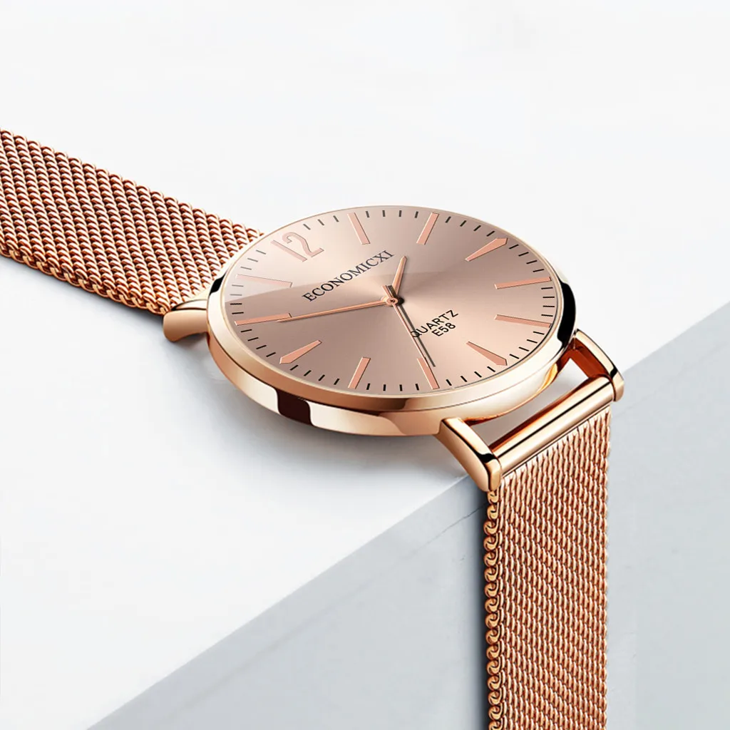 Роскошные Брендовые женские наручные часы из розового золота браслет с