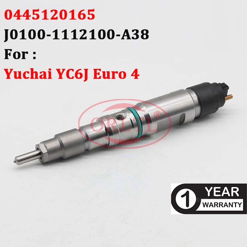 

Common Rail Injector 0 445 120 165 Diesel Fuel Sprayer 0445120165 YUICHAI J0100-1112100-A38 For 0445 120 165 YuChai YC6J Euro 4