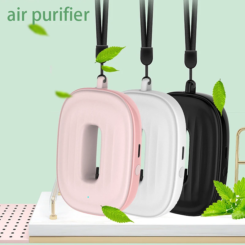

2 Pcs Hanging Neck Portable Car Oxygen Bar Negative Ion Air Purifier
