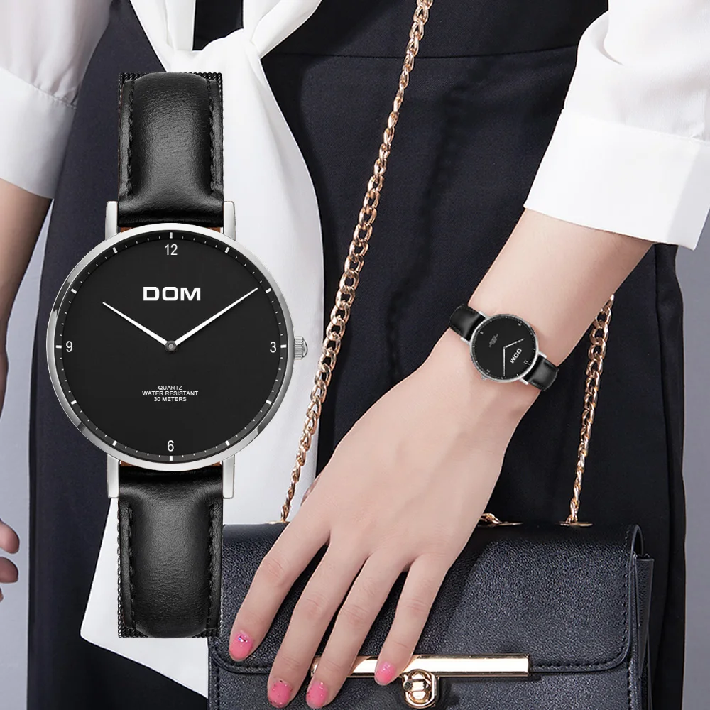 DOM женские часы новинка роскошные повседневные Простые кварцевые от ведущего