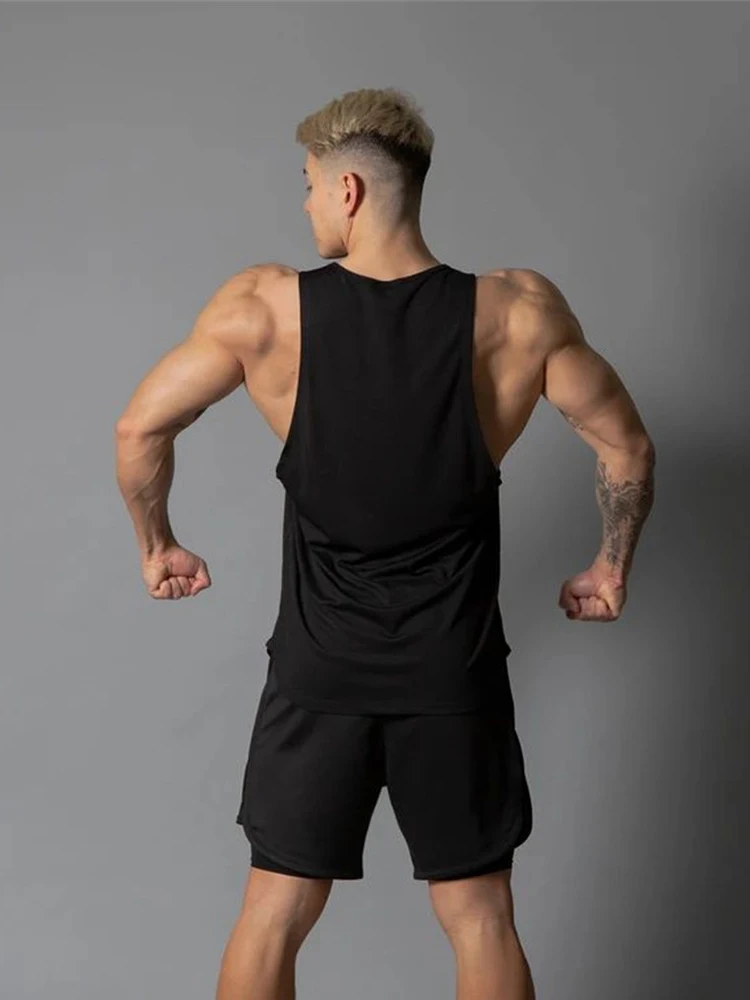 

Men Summer New Gyms Fitness Mesh Tank Tops Joggers sleeveless Breathable tops Male fashion Casual Tank top Bodybuilding Clothes