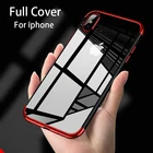Роскошный чехол с покрытием для телефона iPhone X Xr Xs Max, прозрачный тонкий мягкий силиконовый чехол из ТПУ для iPhone 6 6s 7 8 Plus, чехол