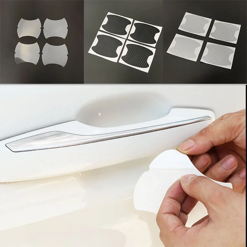 4pcs Car stickers Door Handle Scratches Protec For Toyota Camry Corolla RAV4 Yaris Highlander Land Cruiser PRADO Vios Vitz |