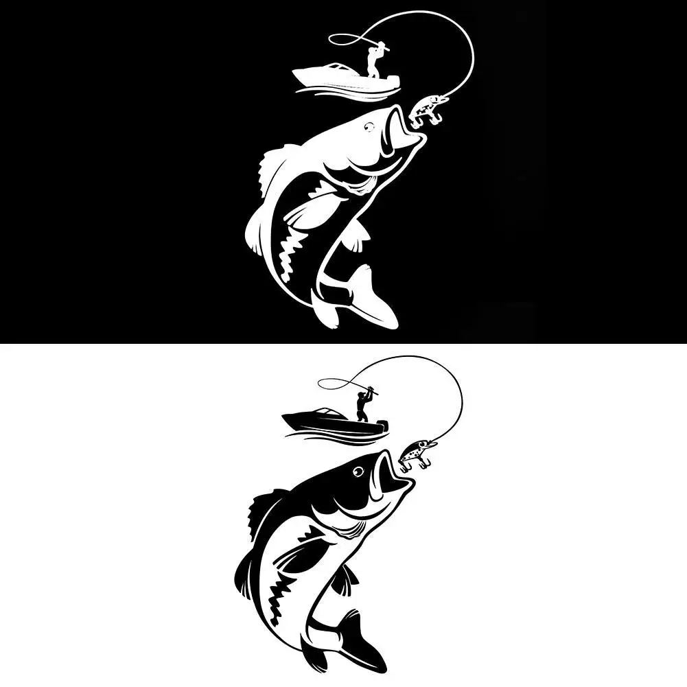 Автомобильная наклейка с милыми рыбками 12 3*17 1 см рыболовные племена рыбалка