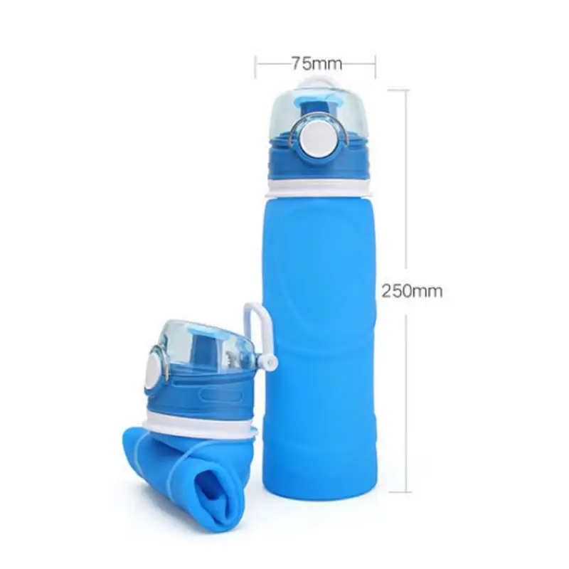 Портативная Складная Силиконовая бутылка для воды 750 мл кемпинга путешествий