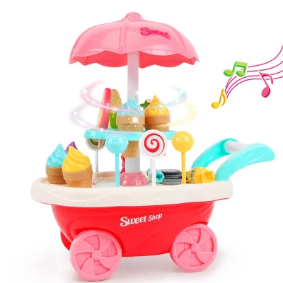 

Имитация детская игра для девочек на кухне игрушка «сделай сам» мороженое конфеты Корзина десерт пластиковая смешная образовательная иску...