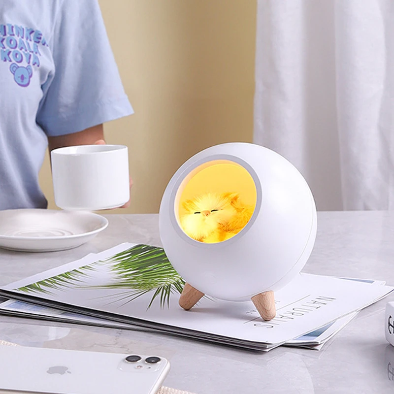 Ночсветильник с сенсорным затемнением для котят светодиодный ночник домашних