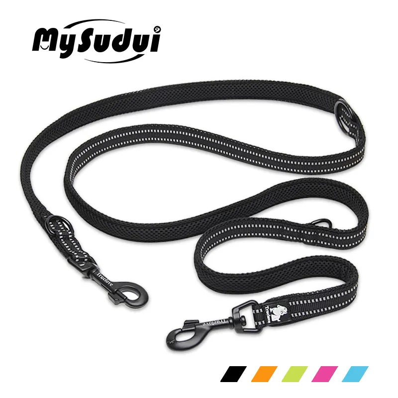 

MySudui Truelove 7 In 1 Multi-Function Nylon Dog Leash For Dog Double Running Training Hands Free Pet Dog Leash Honden Halsband