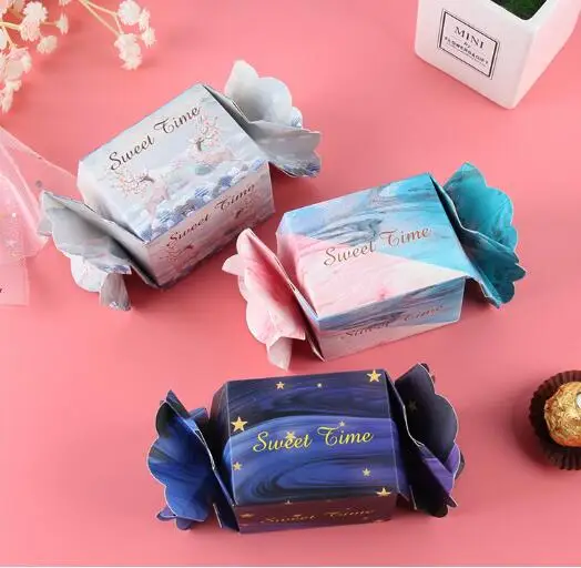 20 шт./лот Подарочная коробка с милыми цветами и единорогом для вечерние ринки