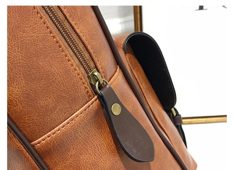 Beibaobao модный рюкзак Mochila Feminina с защитой от кражи, школьные сумки, водонепроницаемые дорожные винтажные рюкзаки для ноутбука, коричневый кожаный большой женский рюкзак