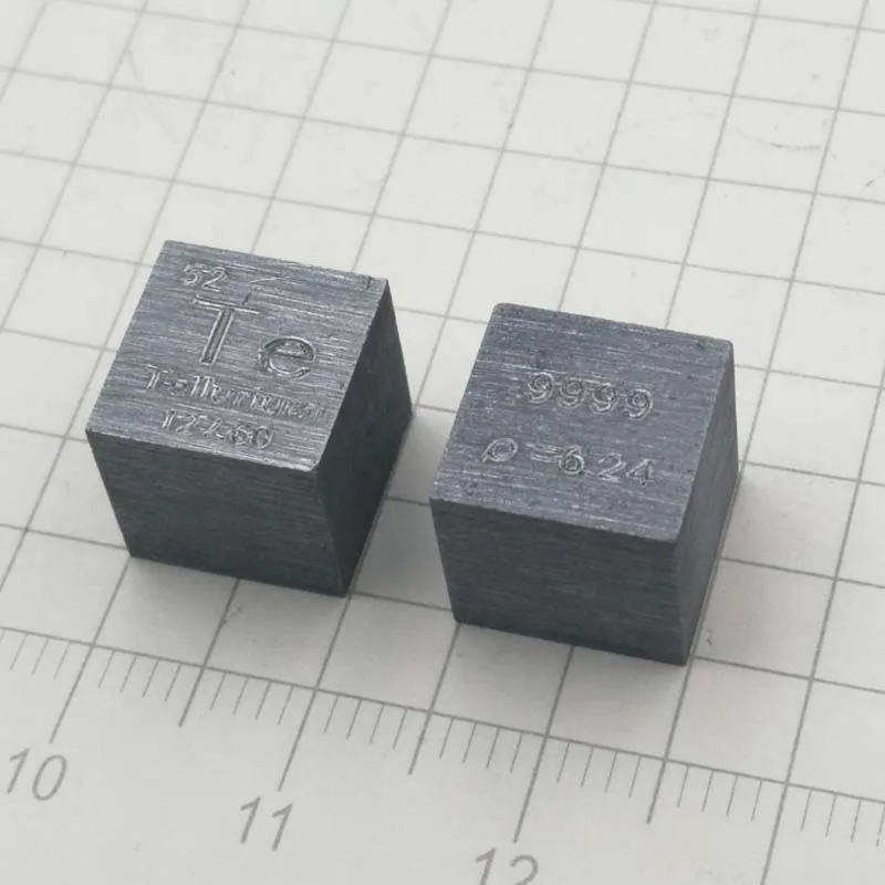 Кубик для периодического стола Tellurium Te 10 мм 99.99% чистый кубик из кубического