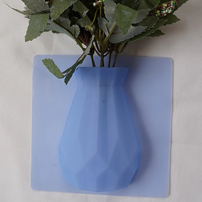 Модные геометрические силиконовые в форме цветка ваза DIY липкая адсорбированная