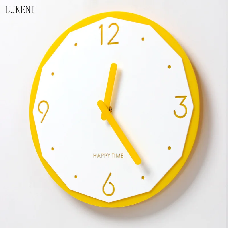 

Orange cute style Creative acrylic lanyard wall clock Home Decor Wall Decor