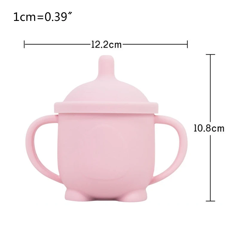 

Baby Learning Feeding Cups Soft Silicone Drop Resistant for Toddlers and Children Drinking Cup with Solid Silicone Lids